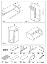 RoyalHouse Natural Bamboo Roll Top Bread Box Kitchen Food Storage - (Assembly Required)